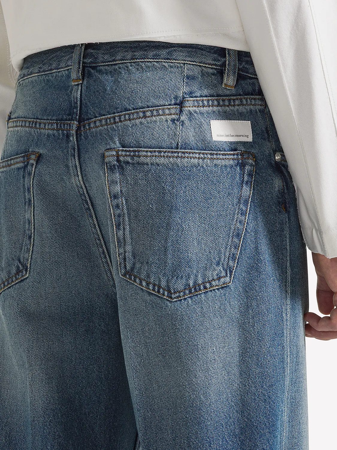 Nine In The Morning Albert LBR29 jeans blauw loose 100% katoen