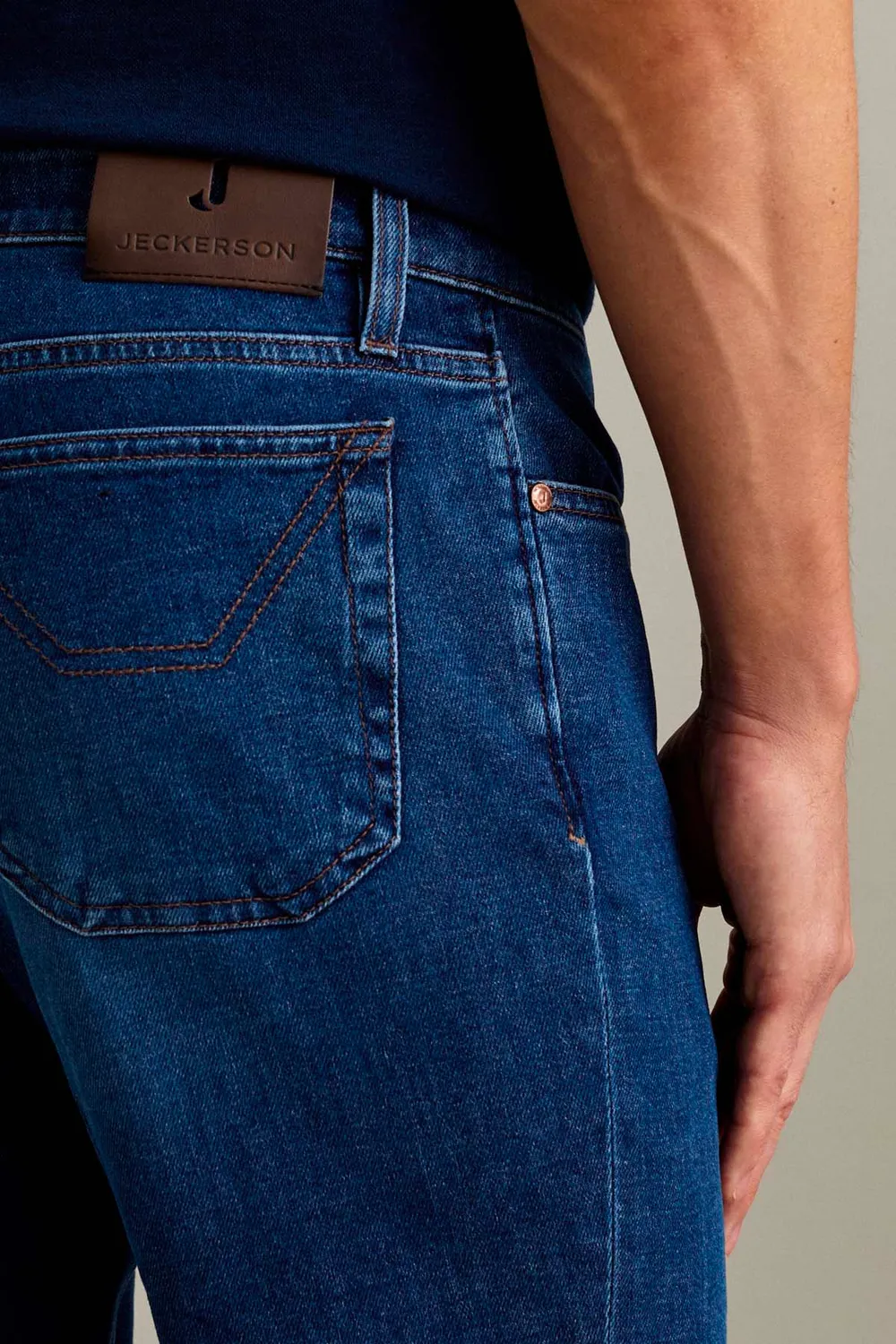 Jeckerson Jordan Slim Fit Jeans Donkerblauw