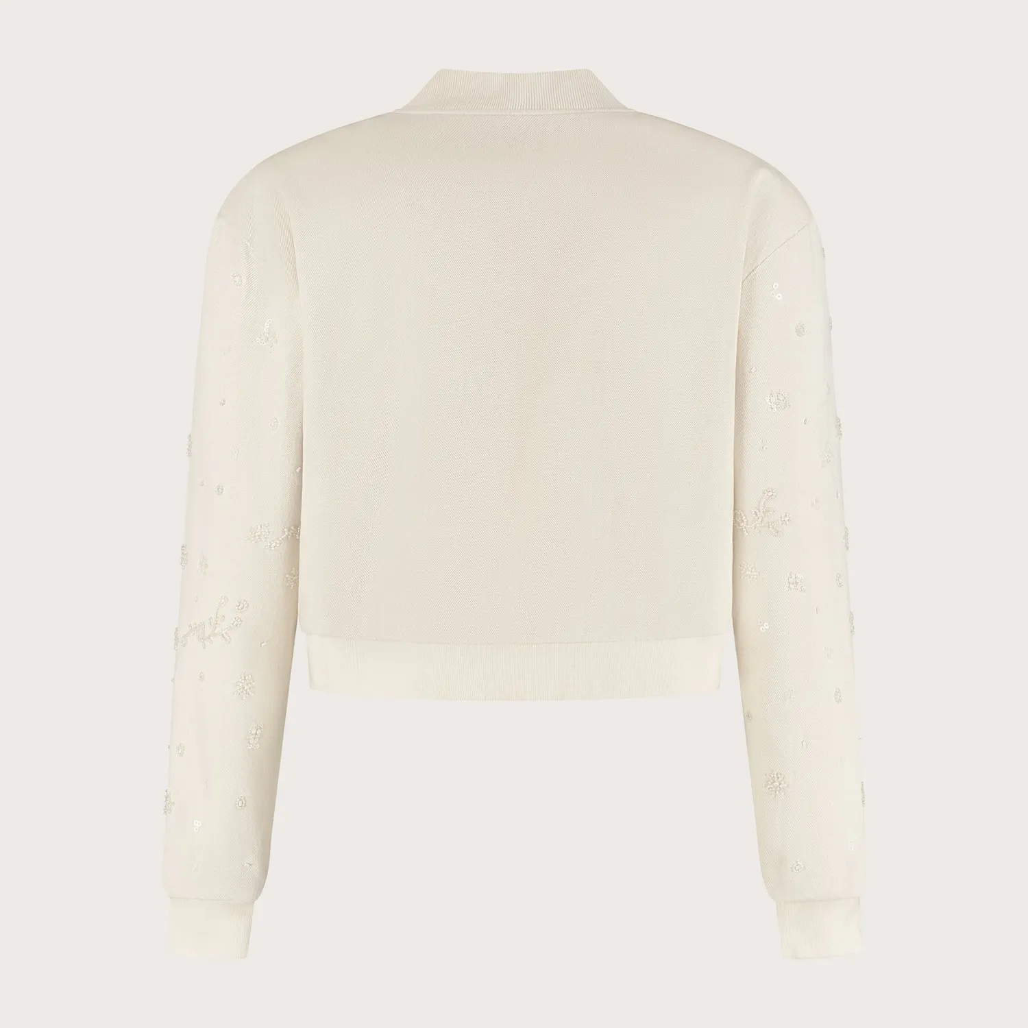 Florez Lola bomberjack wit off-white pailletten