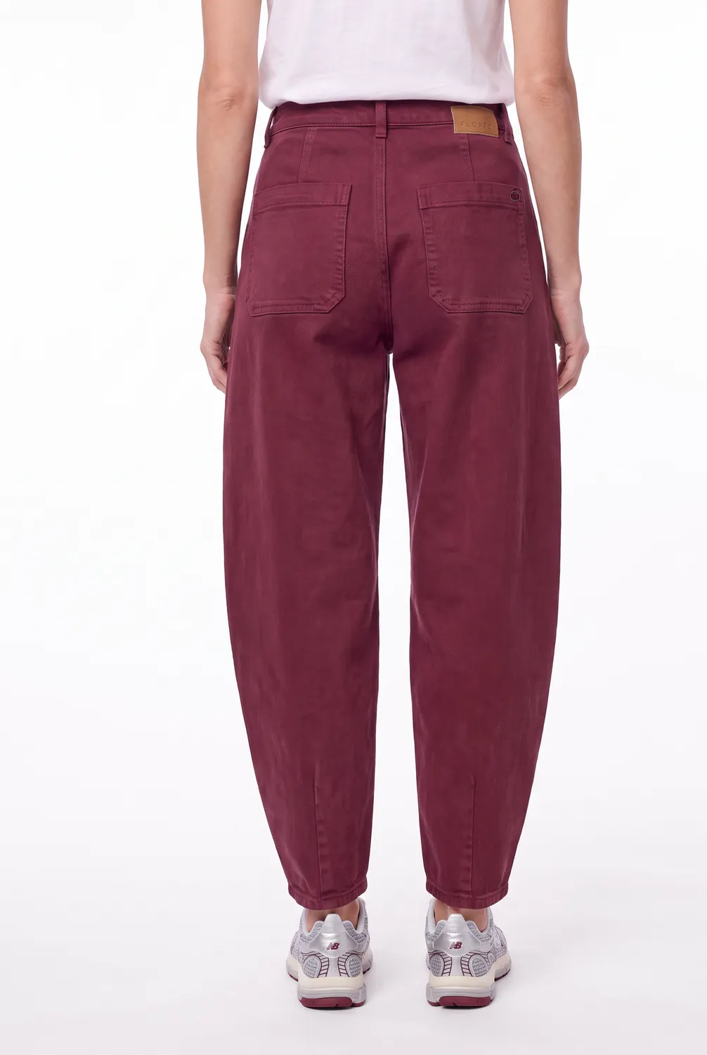 Florez Oxi jeans mauve wine barrel fit dames