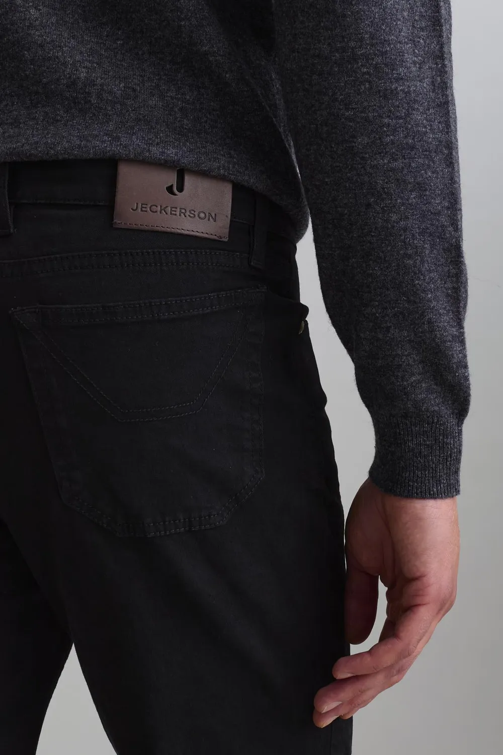 Jeckerson John slim fit broek zwart katoen