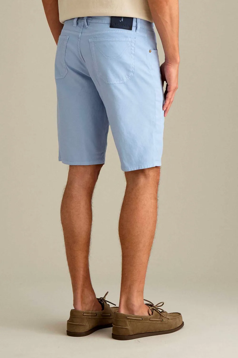 Jeckerson Jayden slim fit bermuda lichtblauw honingraat