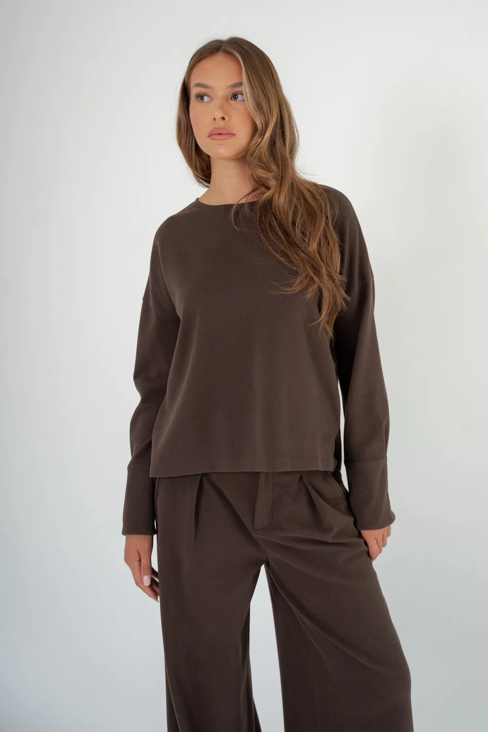 Corel Livia longsleeve top boxy zwart