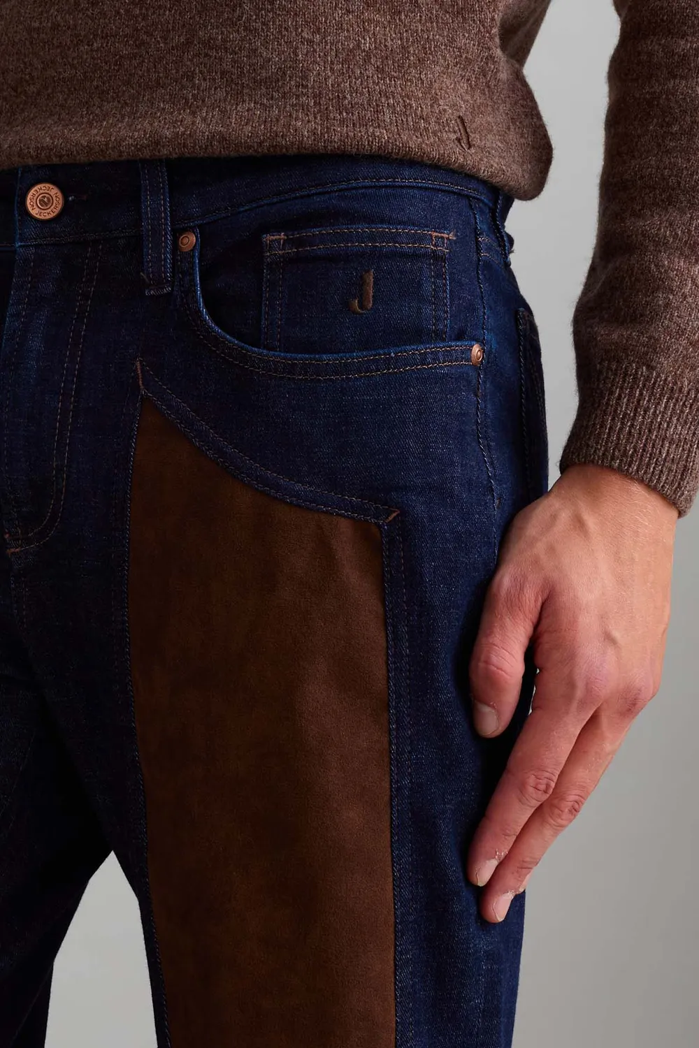 Jeckerson John jeans slim fit donkerblauw Alcantara