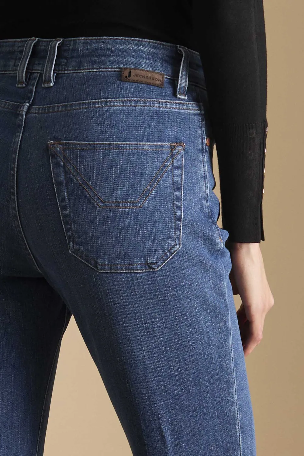 Jeckerson Jennifer flared jeans blauw dames