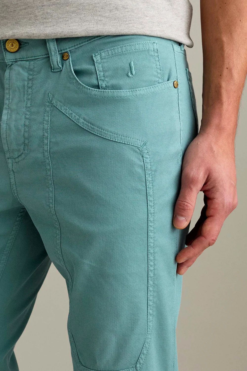 Jeckerson John slim fit chino pastel groen katoen