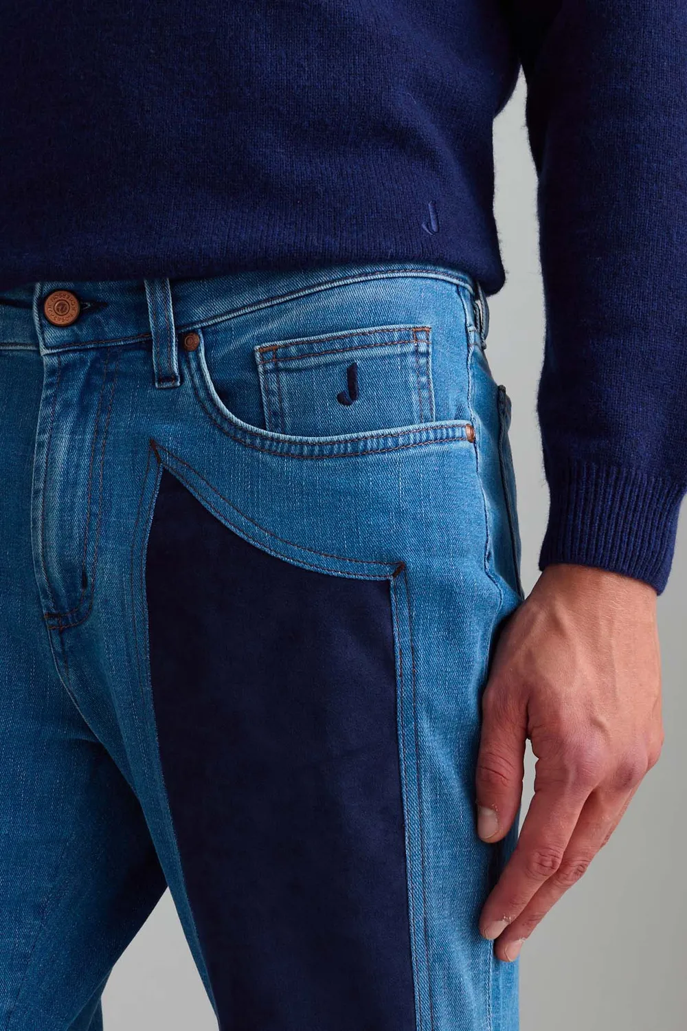 Jeckerson John slim fit jeans lichtblauw Alcantara