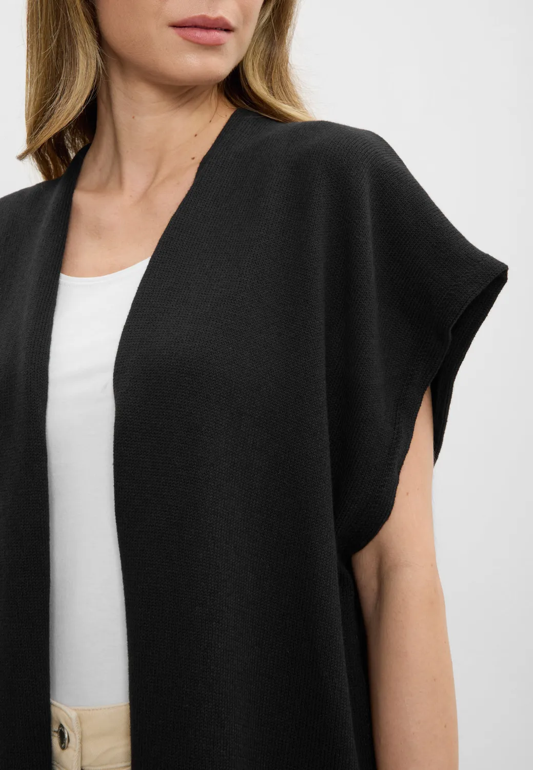 Laurie Isabell 101274 Vest Dames Zwart Merinowol