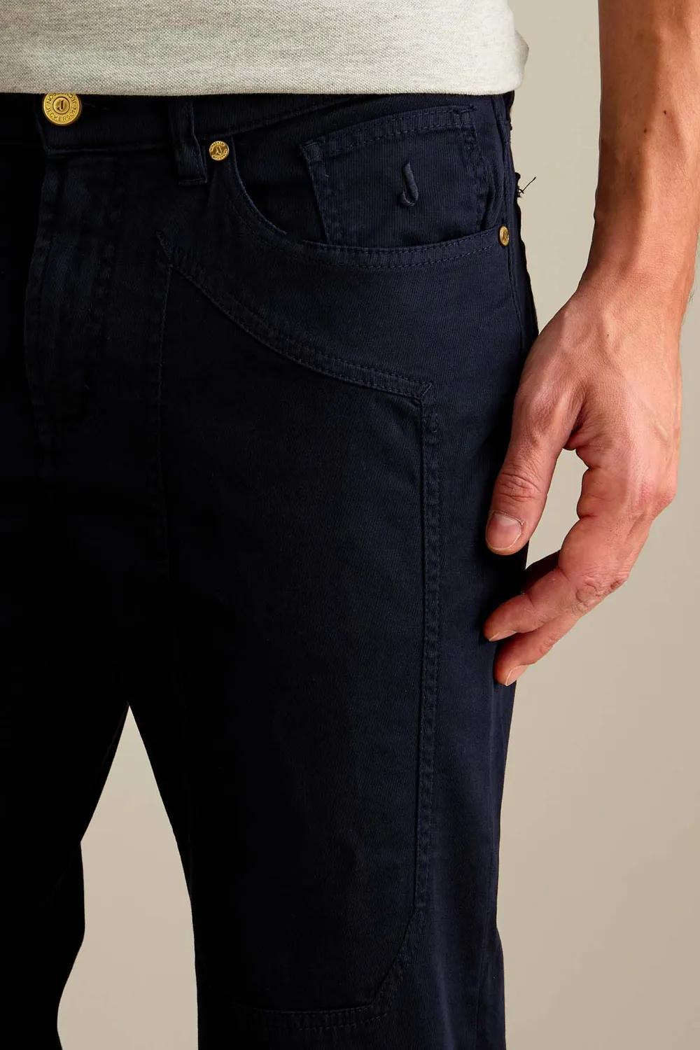 Jeckerson John slim fit broek donkerblauw katoen