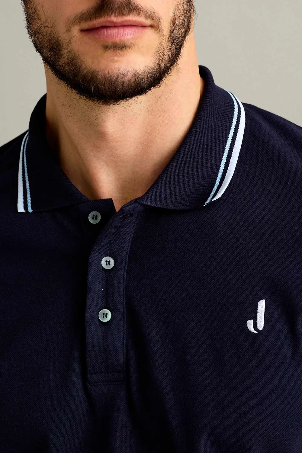 Jeckerson Polo Piquet Korte Mouw Donkerblauw Katoen