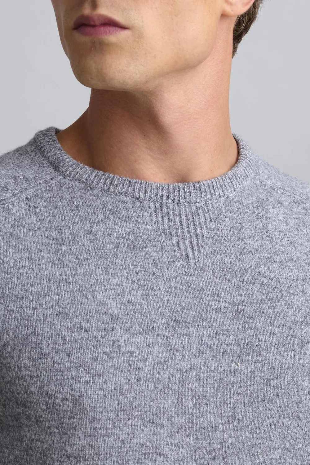 Jeckerson trui grijs melange raglan wolmix