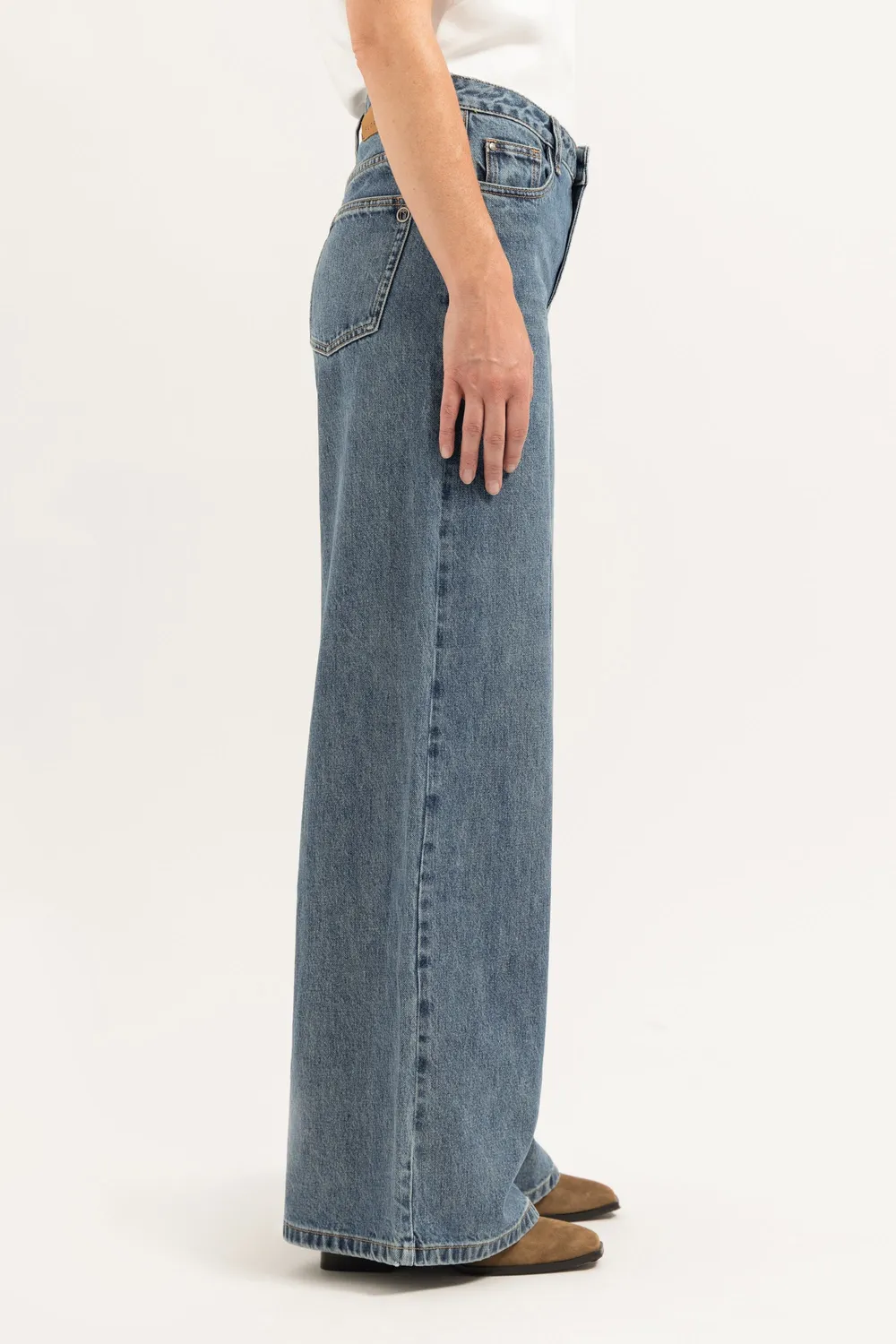 Florez Liv Wide Leg jeans stormy blue loose fit