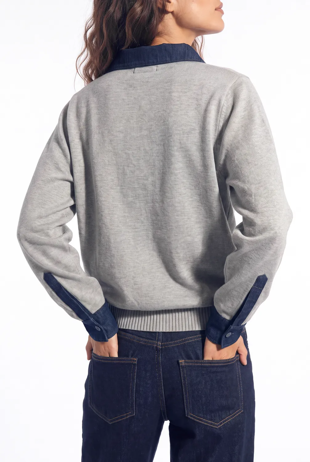 Florez Elison trui grey mellange zachte tricot