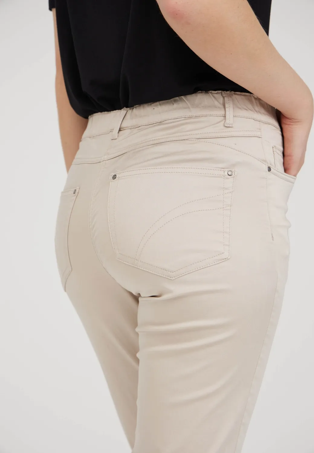 Laurie Hannah Regular ML broek Grey Sand 5-pocket