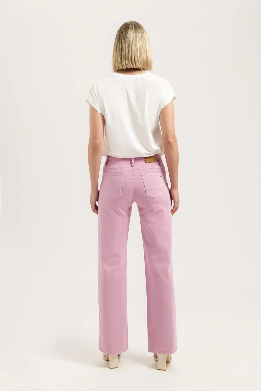 Florez Tessa Straight jeans mid pink mid-waist