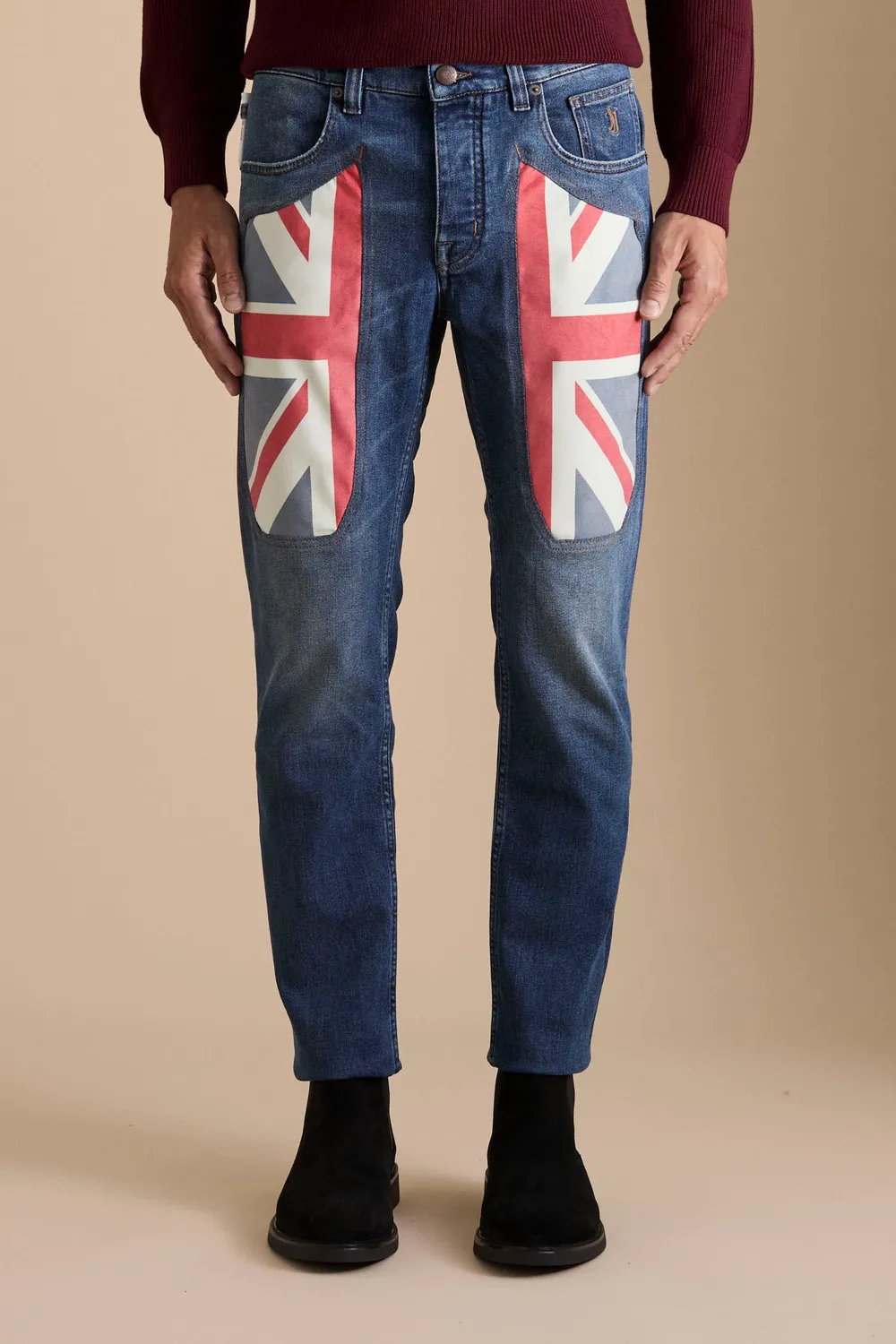 Jeckerson Anniversary Slim Fit Jeans Blauw UK Patch