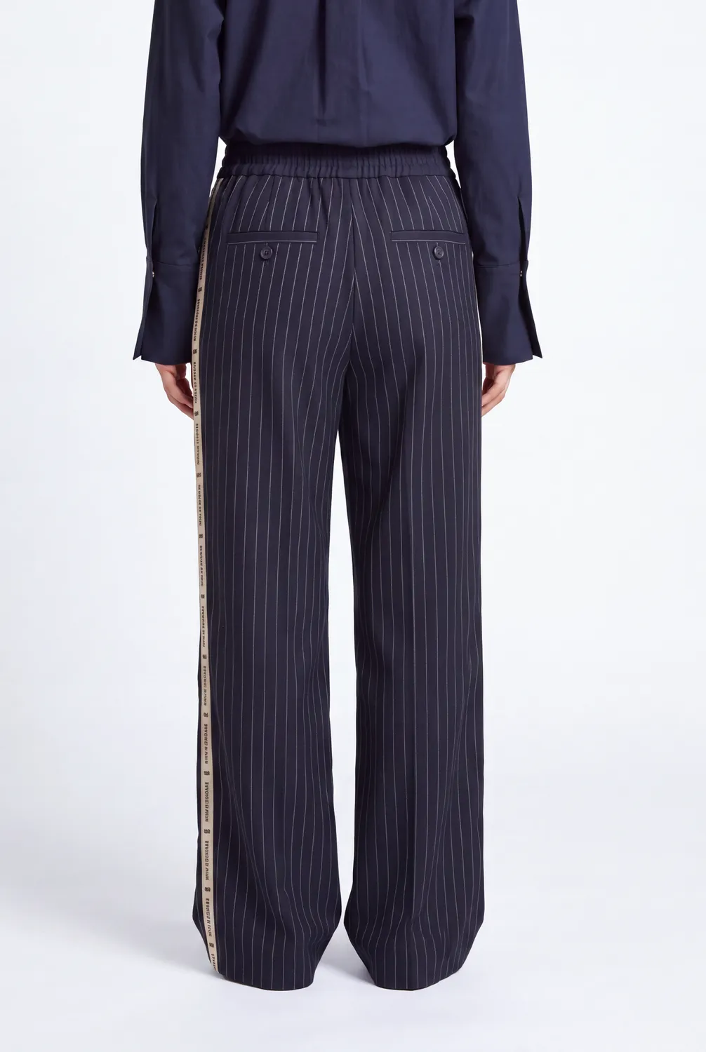Florez Fien broek navy krijtstreep maat 34-46