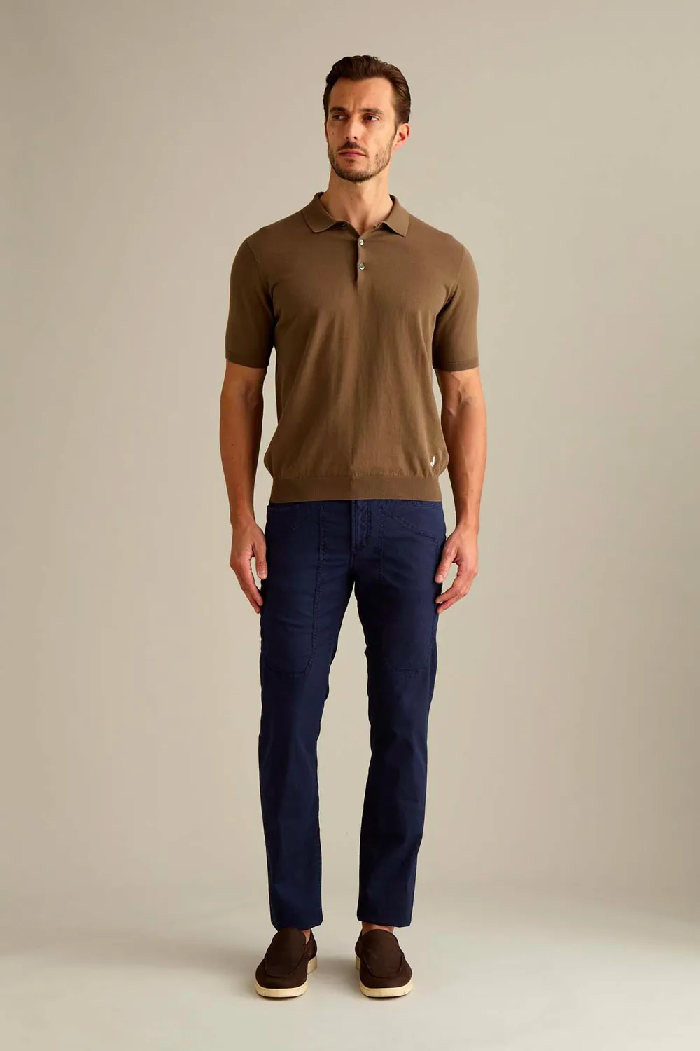 Jeckerson John slim fit broek donkerblauw katoen