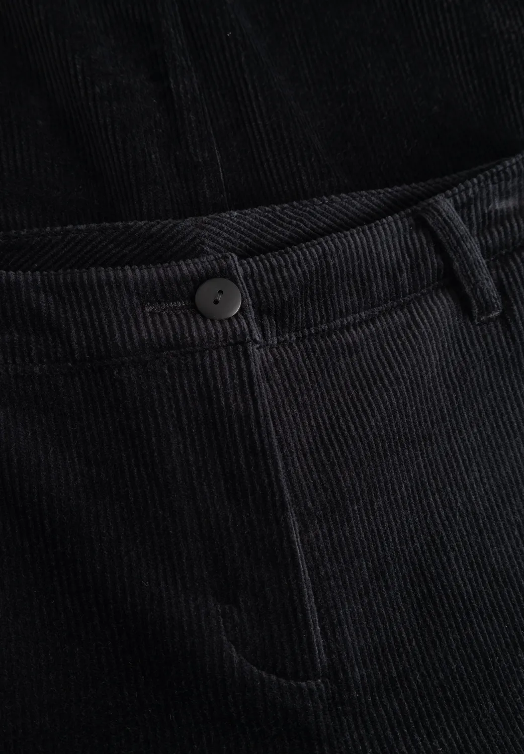 Laurie Charm Loose Corduroy ribbroek zwart medium