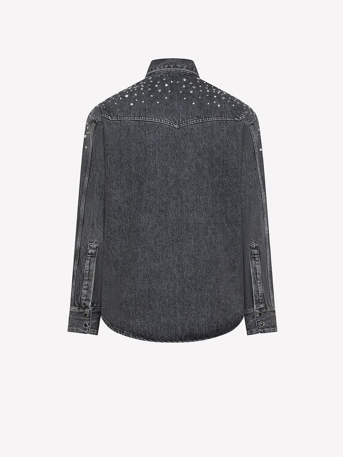 Nine In The Morning Ketty overshirt grijs denim studs katoen