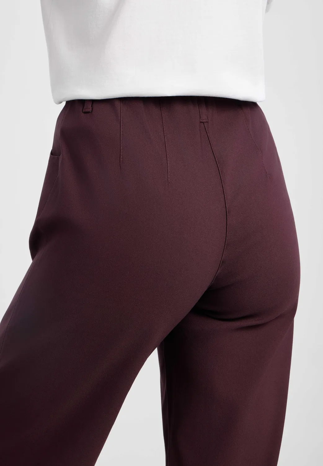 Laurie Donna Loose ML damesbroek dark plum soepel