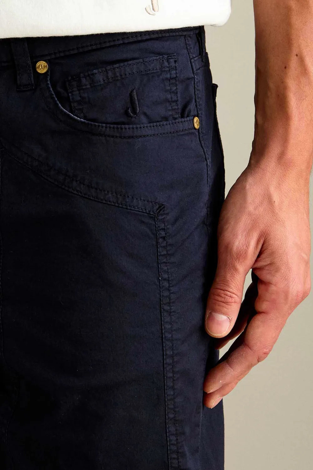 Jeckerson Jayden slim bermuda donkerblauw katoen