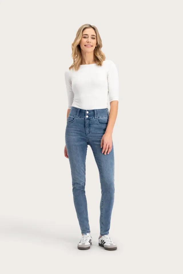 Florez Bodine Slim Fit jeans Pacific Blue wassing