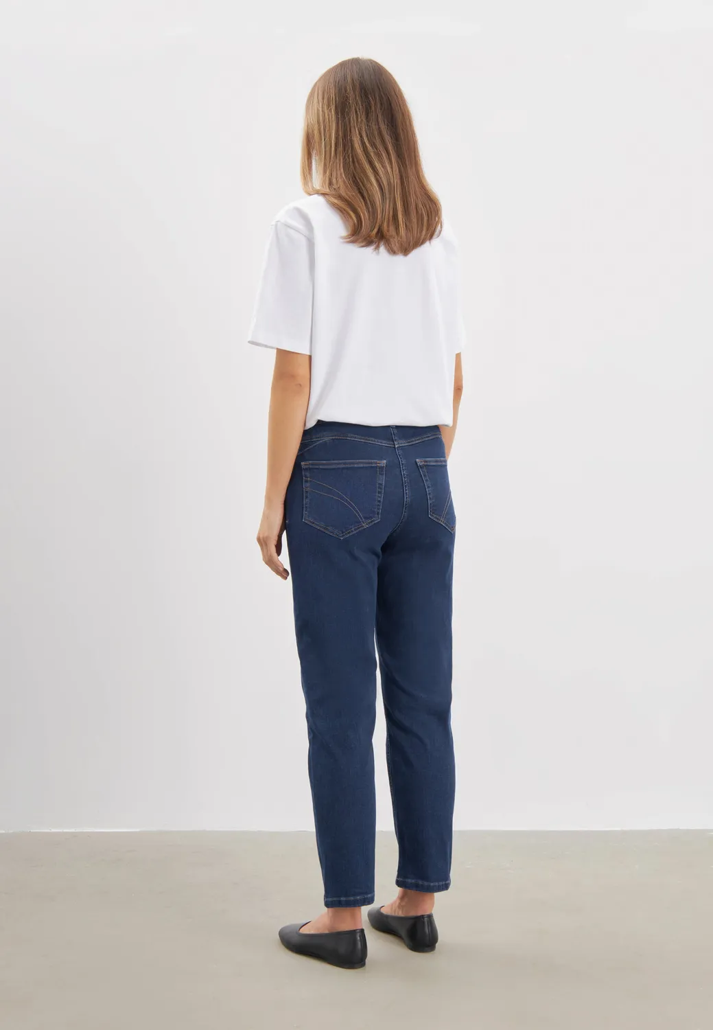 Laurie Hannah Regular XSL jeans dark blue denim kort