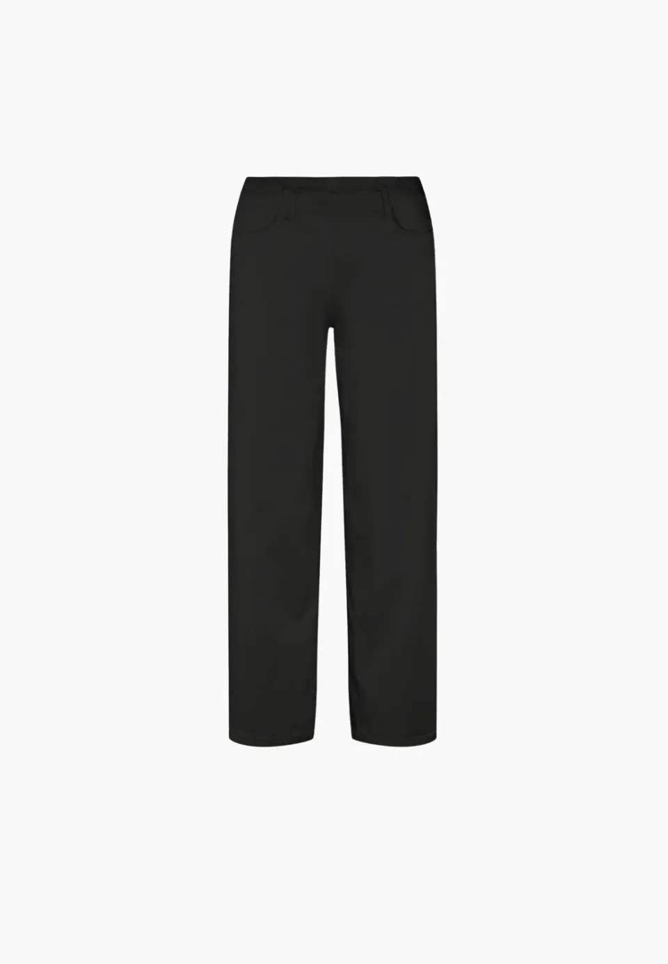 Laurie Donna Loose Short Length broek zwart brushed elastiek