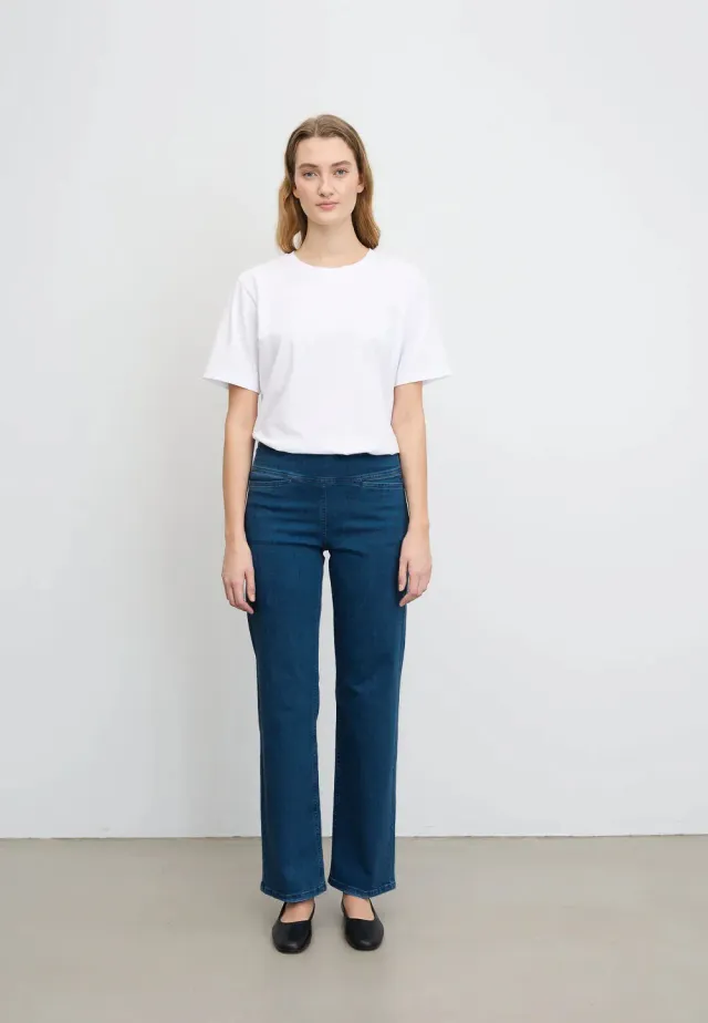 Laurie Thea Straight LL jeans Blue Denim lange lengte
