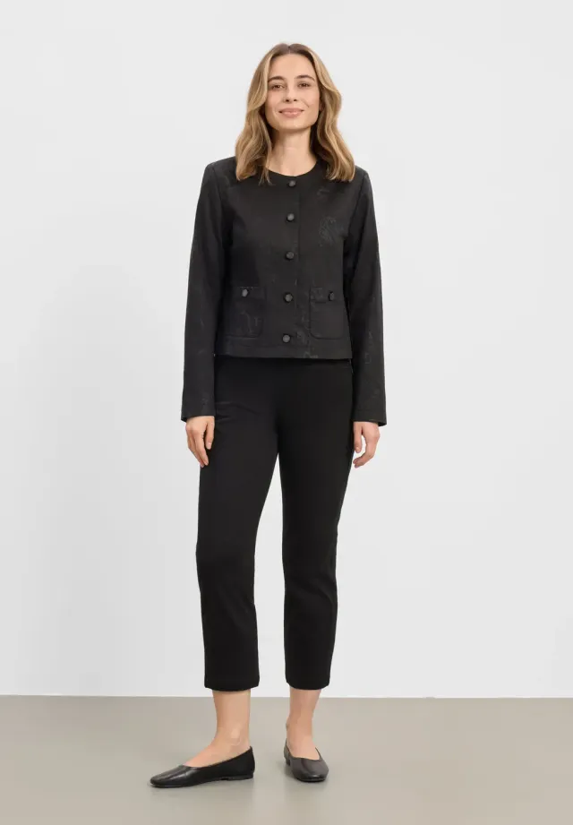 Laurie Melody Classic jas black bloom print