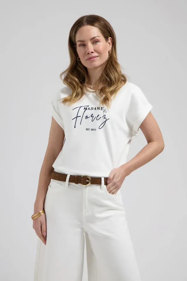 Florez Xylia T-shirt Off White tricot XS-XXL