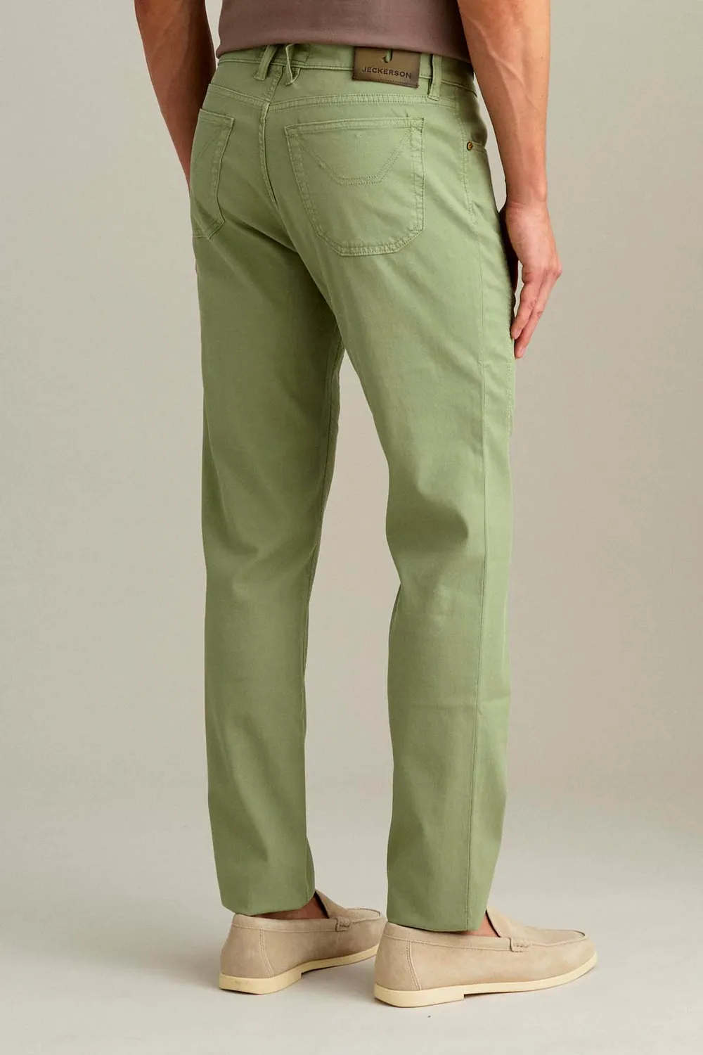 Jeckerson John Slim Fit broek saliegroen katoen