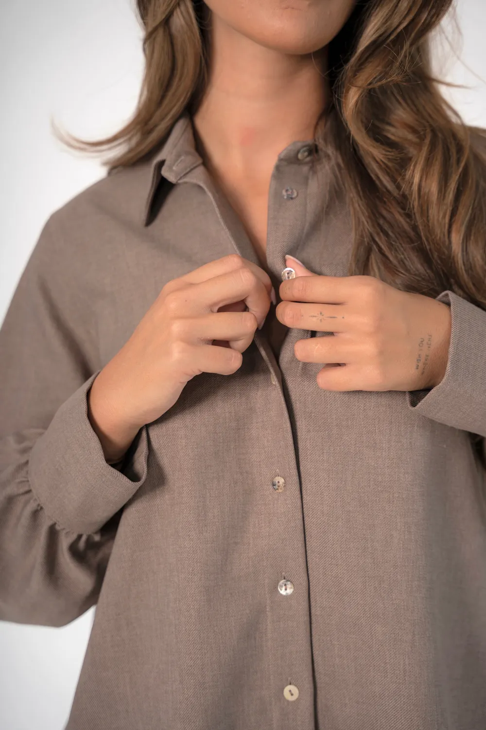 Corel Maxime Caravella blouse Taupe boxy