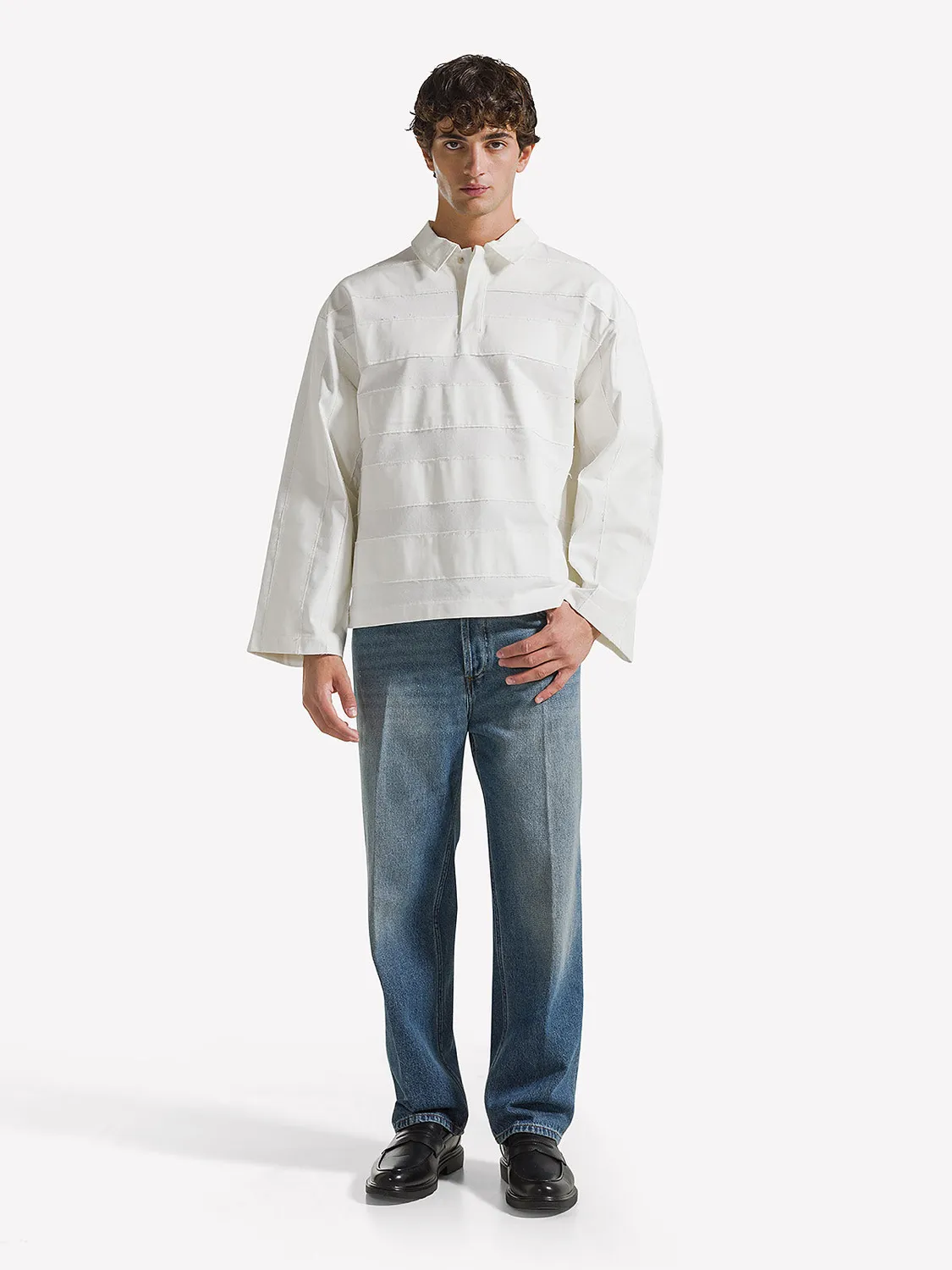 Nine In The Morning Albert LBR29 jeans blauw loose 100% katoen