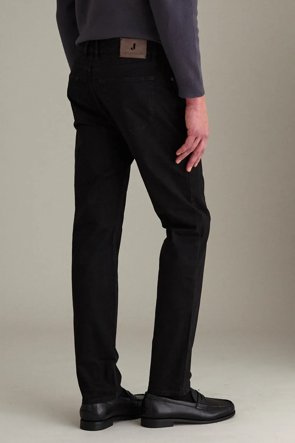Jeckerson John slim fit broek heren zwart stretch katoen