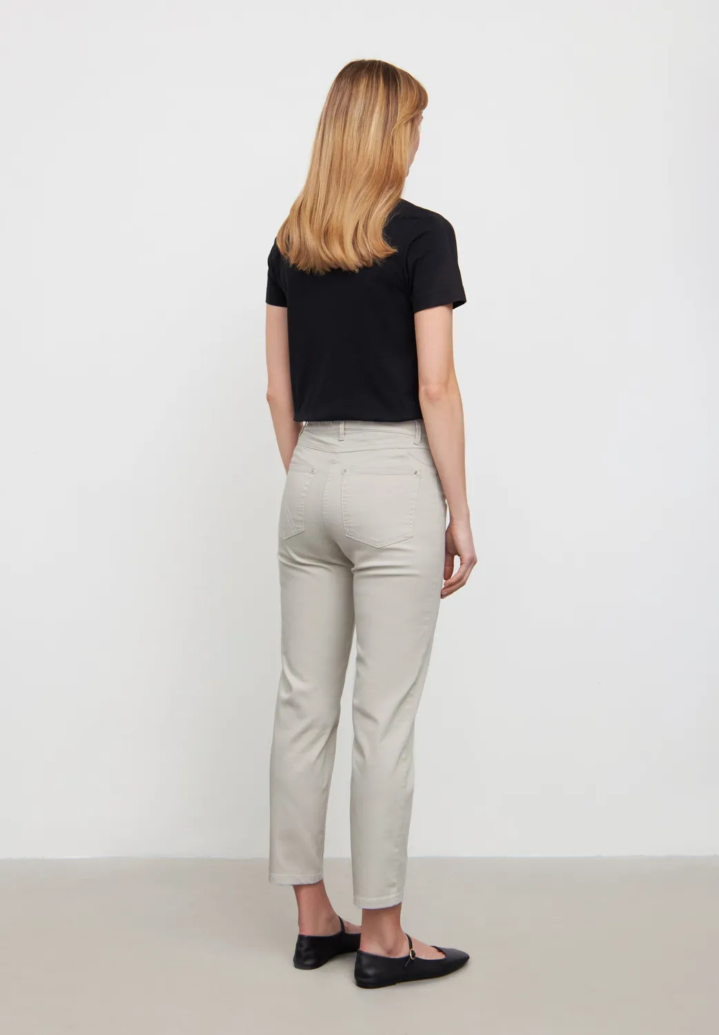Laurie Hannah Regular XSL damesbroek grey sand stretch