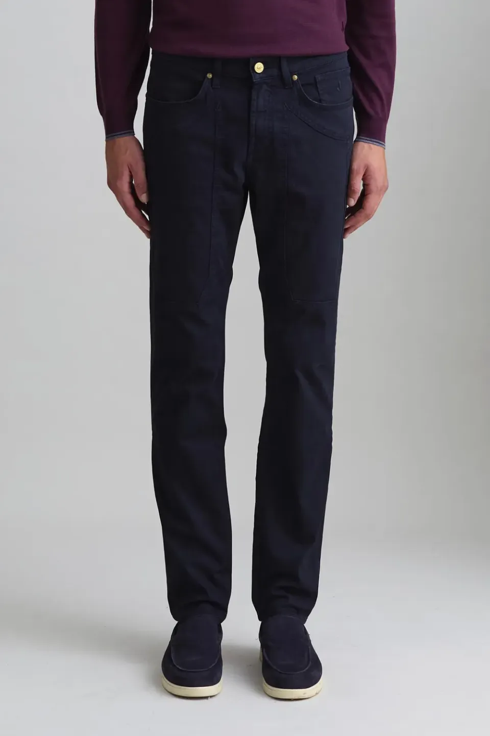 Jeckerson John slim fit broek donkerblauw katoen