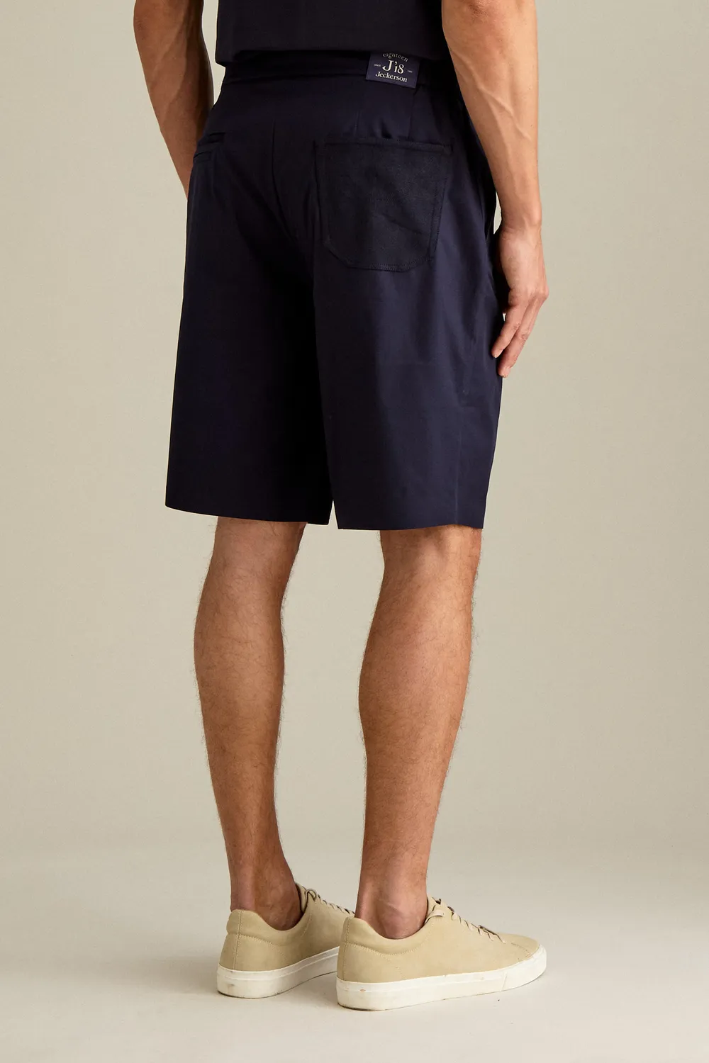 Jeckerson J18 jogger bermuda donkerblauw polyester