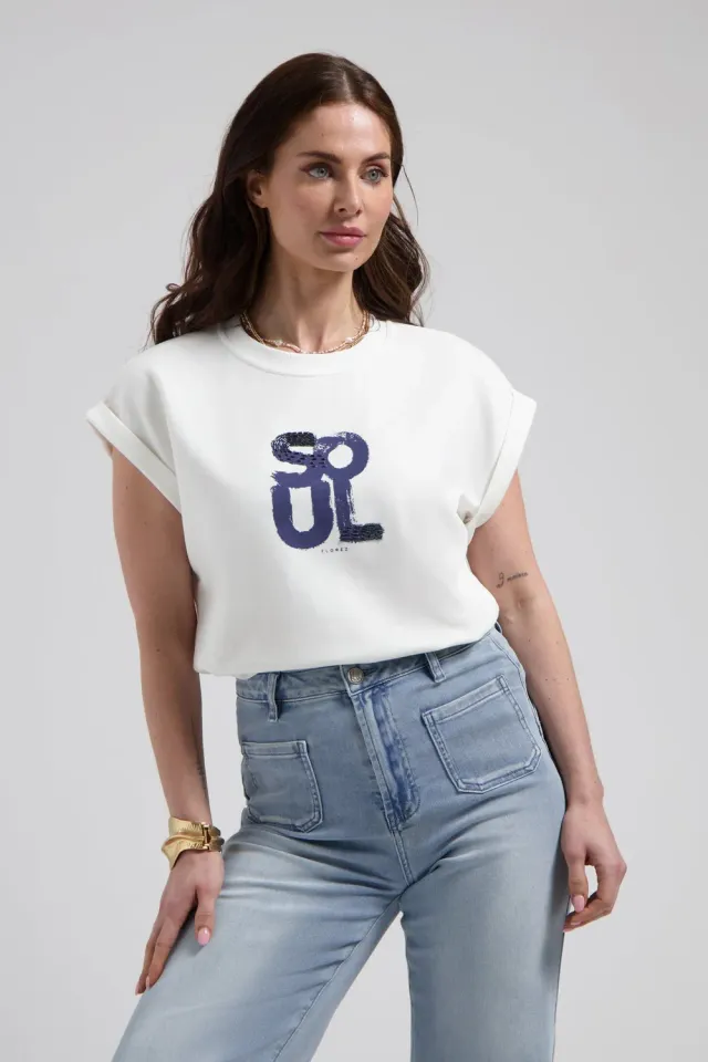 Florez Bella T-shirt White wit tricot