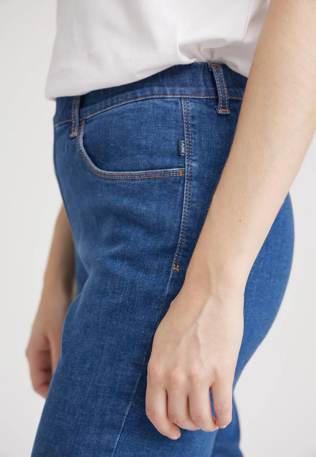 Laurie Kelly Regular Capri SL Blue Denim stretch