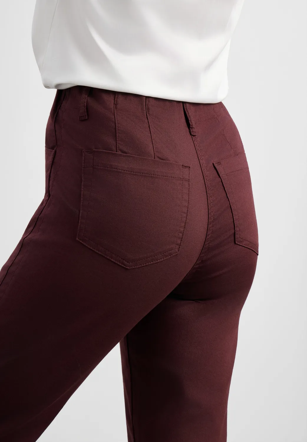 Laurie Patricia Regular CL damesbroek Dark Plum stretch