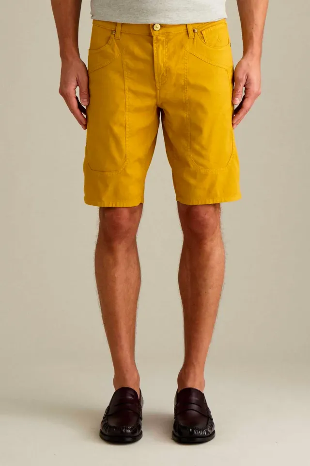 Jeckerson Jayden Slim Fit bermuda geel katoen