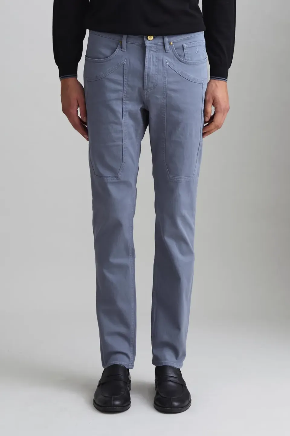 Jeckerson John slim fit broek grijs gabardine