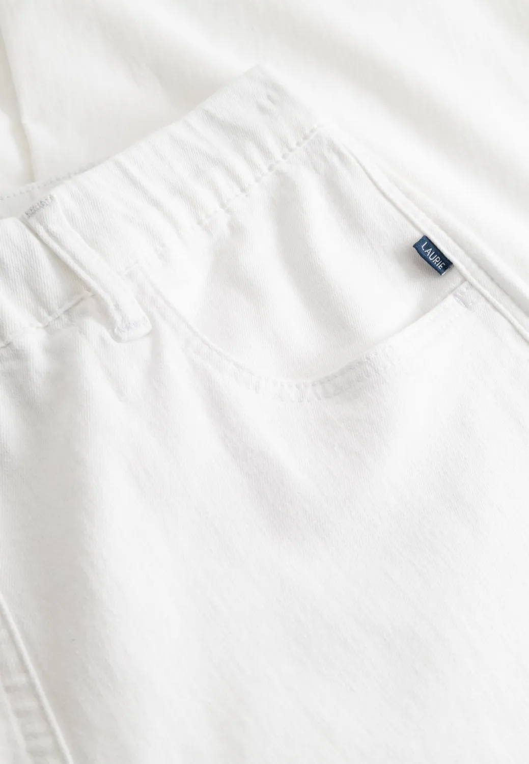 Laurie Donna Loose CL cropped broek white elastiek