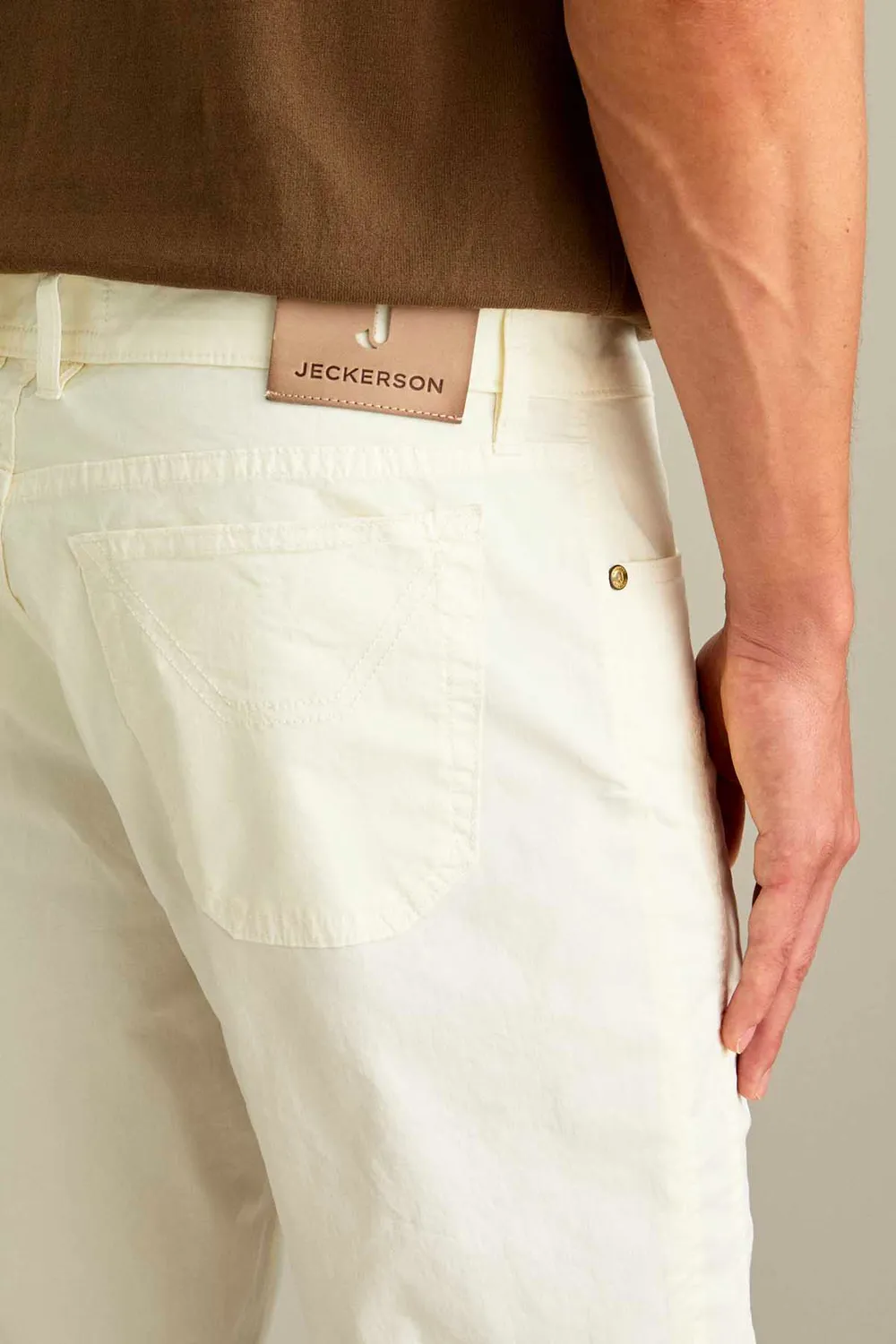Jeckerson Jayden Slim Fit Bermuda Wit Katoen
