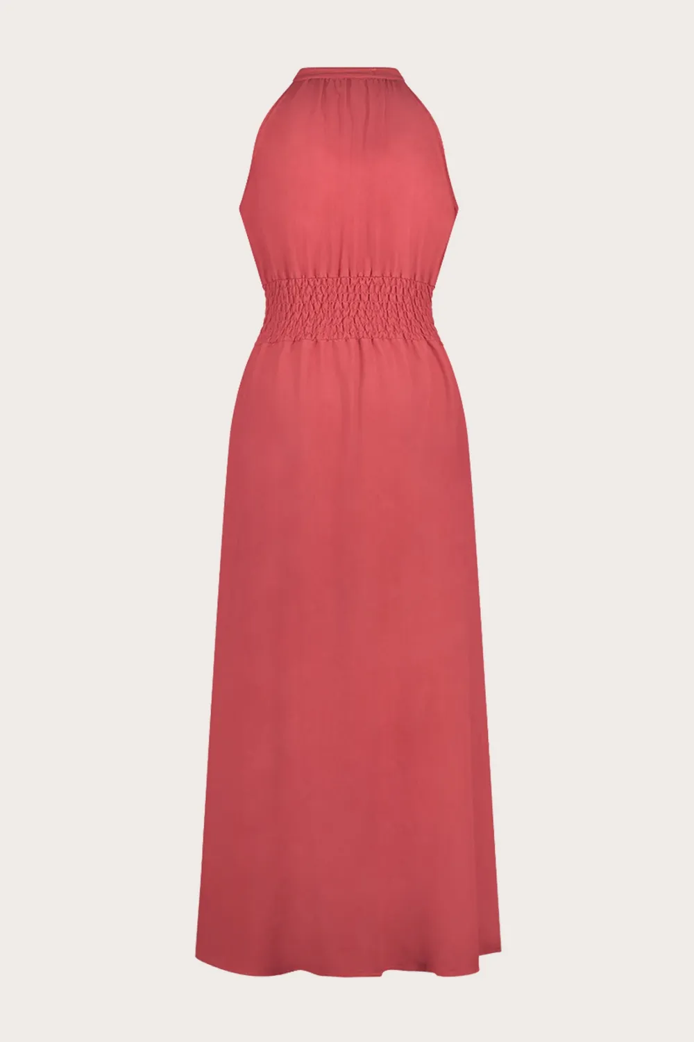 Florez Coco maxi jurk poppy rood tencel