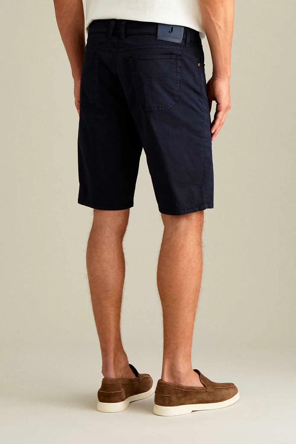 Jeckerson Jayden slim bermuda donkerblauw katoen