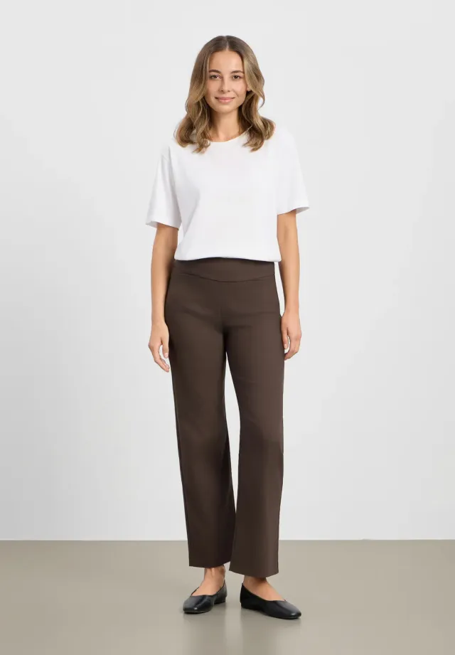 Laurie Thea Straight SL pantalon brown korte maat