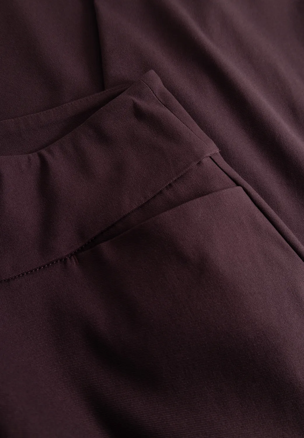 Laurie Thea Straight ML broek dark plum rechte pijp